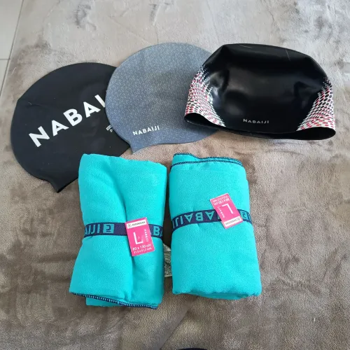 Toalha secagem rápido+touca de natação 