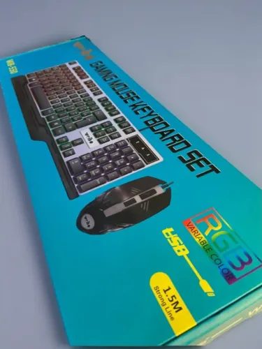 Teclado Gamer Durawell WB-550 Cibo + Mouse RGB Waterproof