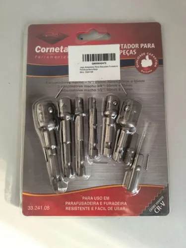 Jogo Adaptador para Soquetes Furadeira Parafusadeira 8 pcs