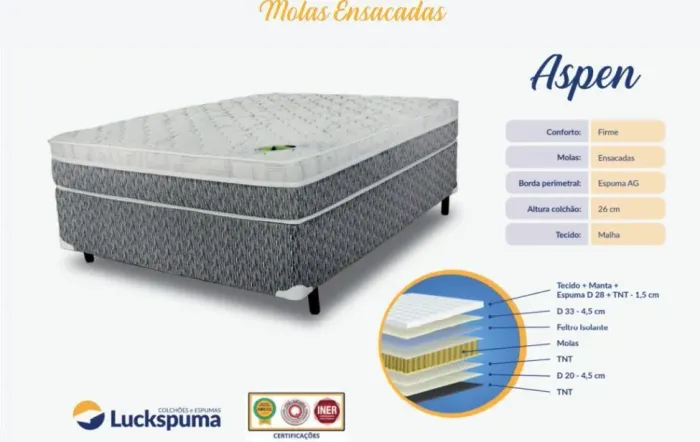 Colchão Aspen Luckspuma Molas Ensacadas