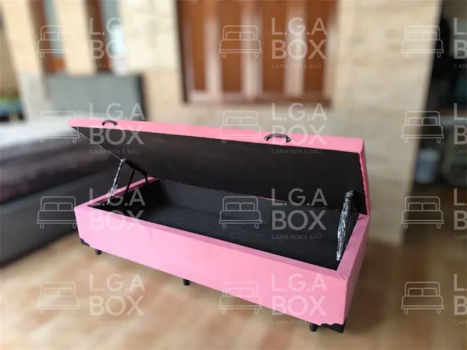 Box Baú solteiro Rosa