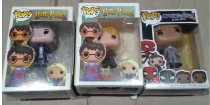 COMBO 3 FUNKOS POP HARRY POTTER + SPIDERMAN (MARY JANE ZENDAIA HERMIONE DRACO MALFOY)