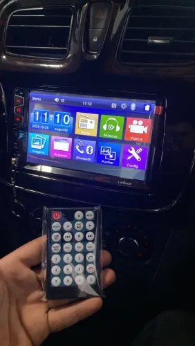 Multimídia Mp5 com espelhamento c/fio e Bluetooth já instalado