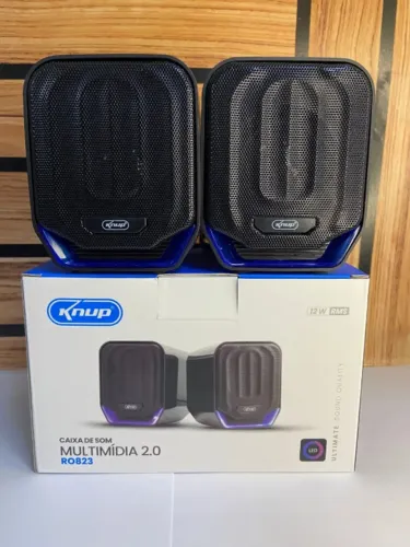 Caixa de Som 12W RMS Multimídia para PC Notebook TV P2 3,5mm Led an5