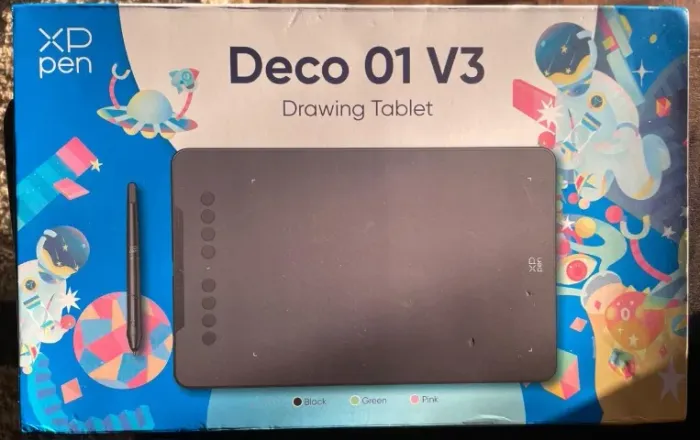 Tablet gráfico preto XP-Pen DECO 01 V3