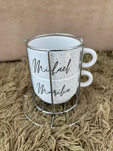 Torre dupla de xícaras Personalizadas