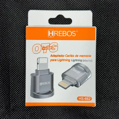 Adaptador Lightning OTG - Leitor de Cartão de Memória