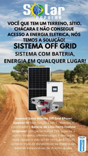 Sistema 100 % off grid !!