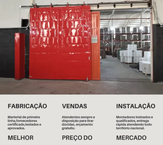 Portas corta fogo industrial