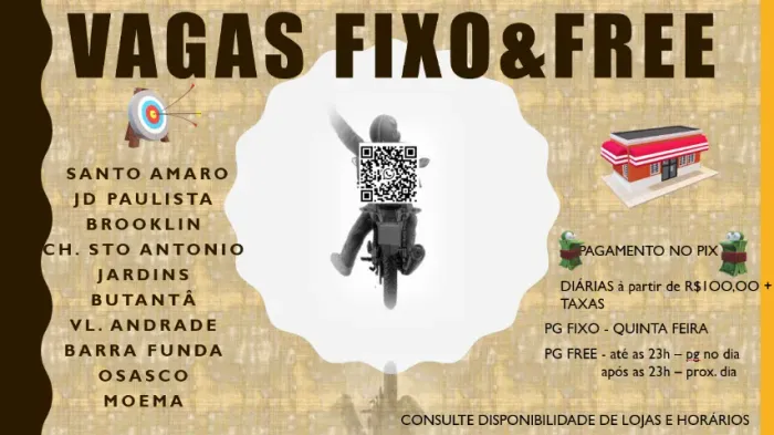 Vaga p/ Motoboy - Zona Sul /Centro/ Oeste/Leste/Norte