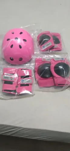 Kit Proteção de Patins infantil Oxelo Rosa