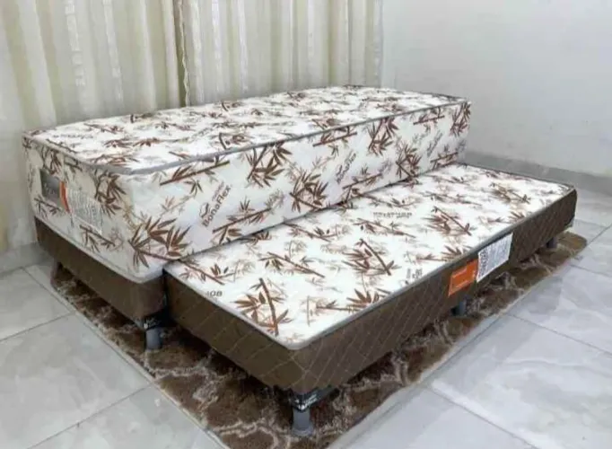 Cama box solteiro com auxiliar Gardenia d28 / Receba em 24h