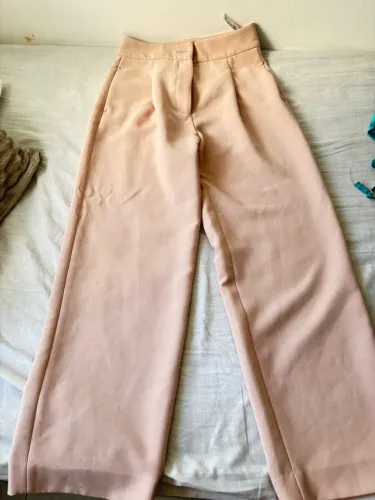 Calça Social Ampla Rosa