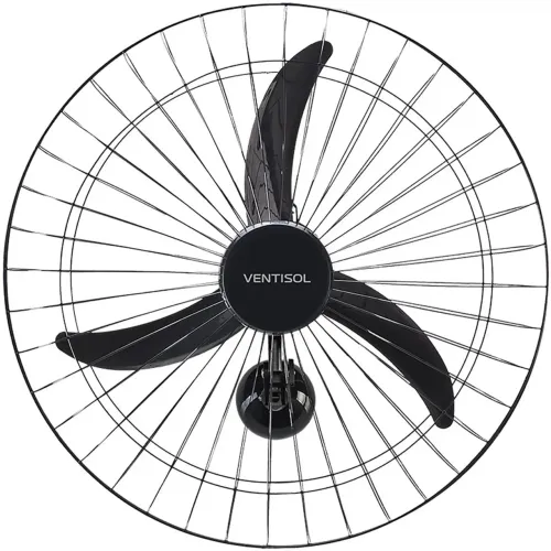 Ventilador de parede Ventisol Preto 3 Pás 60cm bivolt