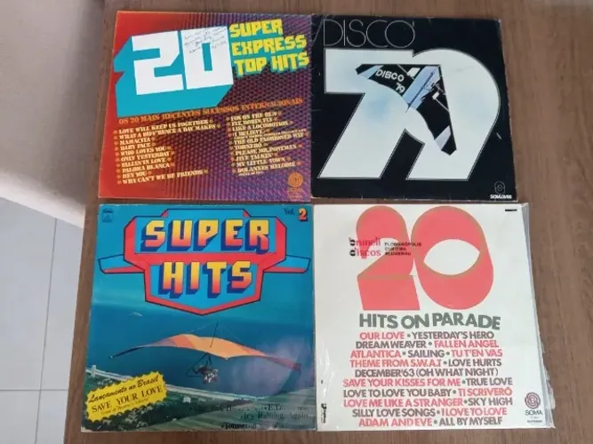 Lotes De Discos De Vinil Antigos 18 Peças Novelas E Outros.