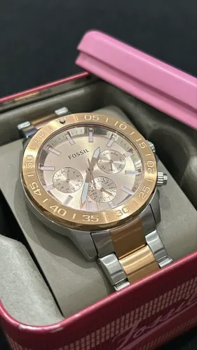 Relógio Fóssil Bannon Rosé & Silver BQ2586