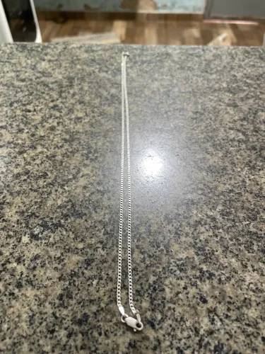 Corrente de Prata modelo Grumett 2m por 60cm