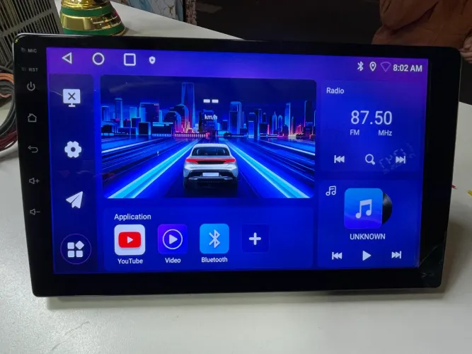 Multimídia androide com CarPlay e GPS 9 polegadas