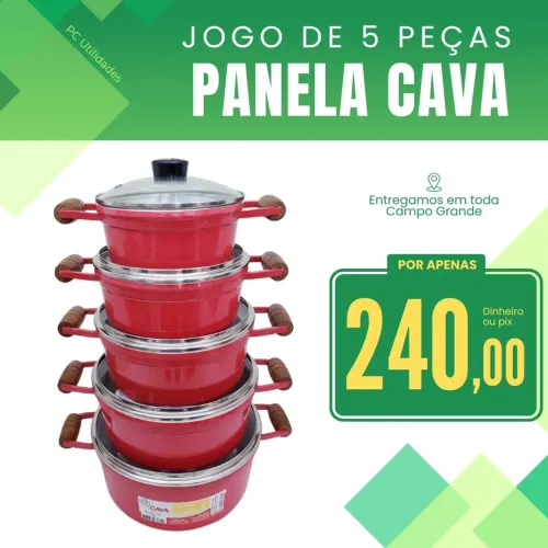 Jogo de panela Cava 5 peças 