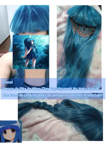 Troco/Vendo! Peruca Cosplay Rika Furude