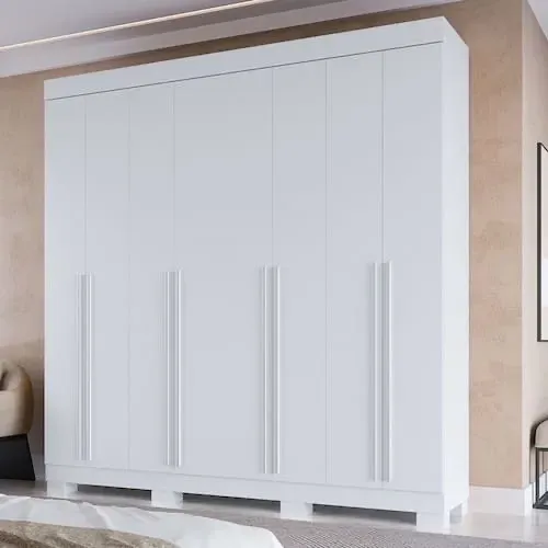 Guarda Roupa Stella ACP 100% MDF, 08 Portas e 04 Gavetas - Entrega Imediata;