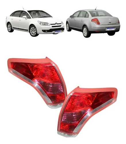 Par Lanterna Sinaleira Citroen C4 Pallas 2007 08 09 A 2012 Ambos Lados Vermelho