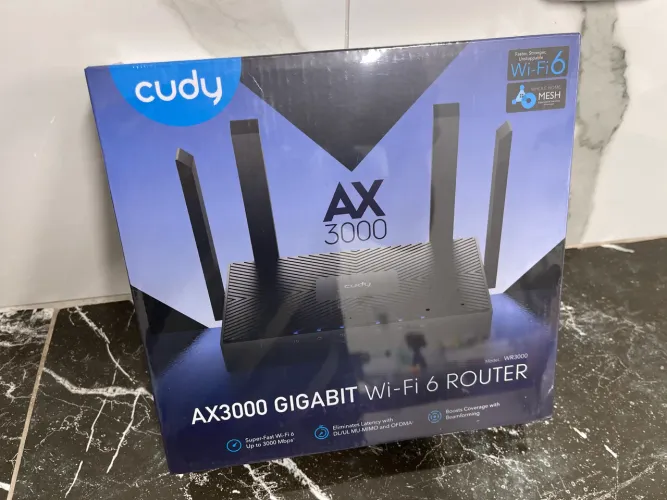 Roteador Cudy WR3000 Preto Mesh AX3000 Gigabit WiFi 6