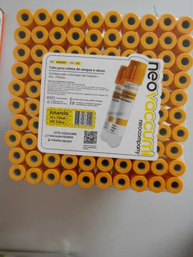 Tubos com gel separador de 3,5 mL para coletas a vácuo