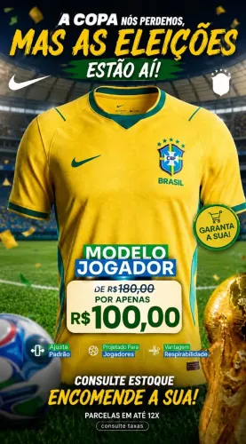 Camisa jogador Brasil