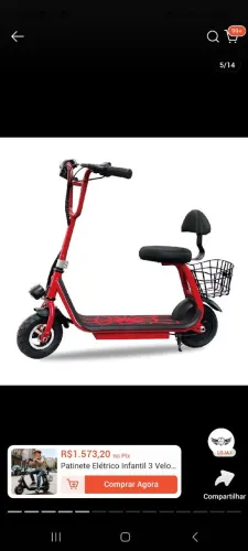 Patinete bike elétrica
