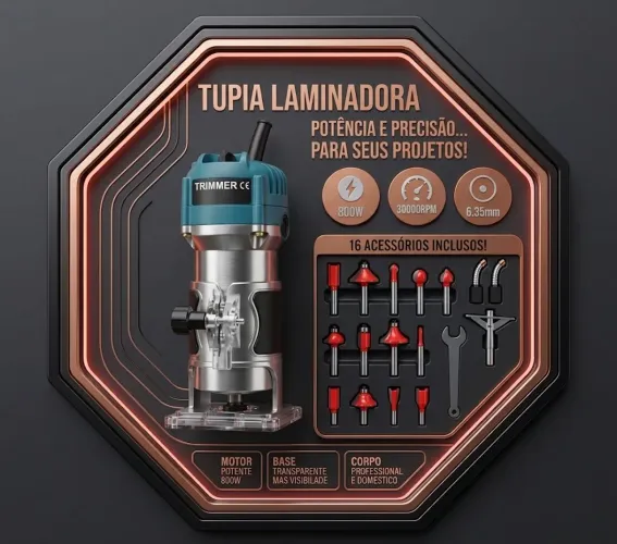 Tupia com fresas