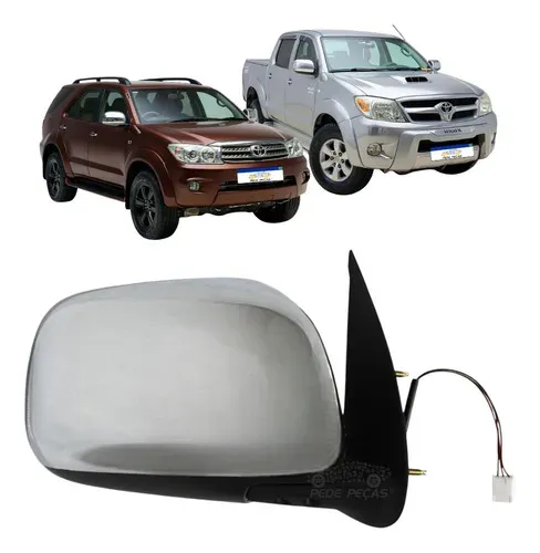 Retrovisor Direito Toyota Hilux 2006 A 2015 Elétrico Cromado