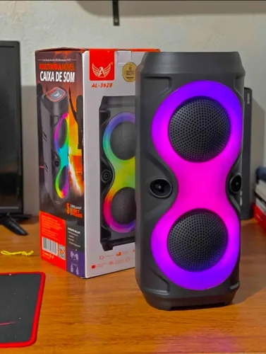 Caixa de Som Bluetooth Potente RGB 