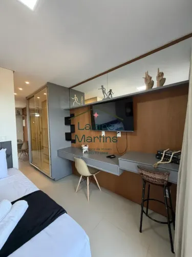 Flat 100% mobiliado e equipado na Orla da Graciosa - 37 m² - vista lago