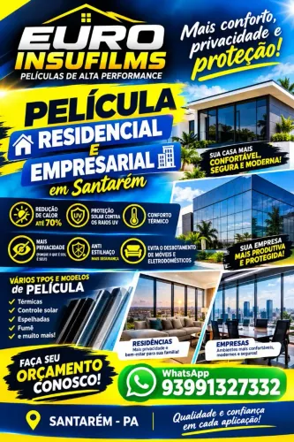 Aplicação de película residencial e empresarial em Santarém 