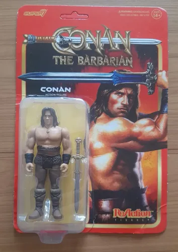 NA CAIXA | Boneco do Conan The Barbarian Conan o Bárbaro 10cm | Super7 | ReAction Figures 