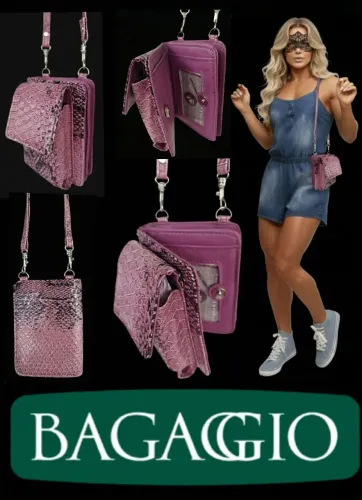 Estilosa Bolsa pequena Bagaggio Animal Printe Couro Mto Top!!!