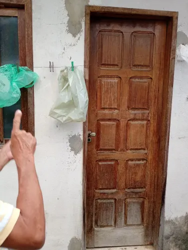 Vendo porta de madeira máscarabuda e basculante completa