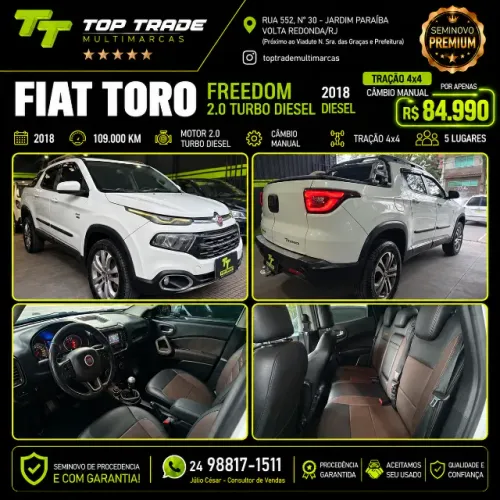 Fiat Toro Freedom 2.0 16V 4X4 TB Diesel Mec. 2018