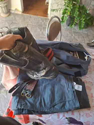 Kit Bombeiro Civil calca G gandola G bota n 42