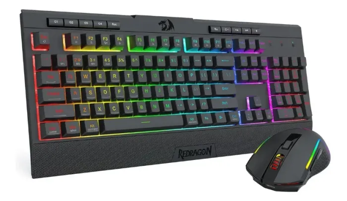 Kit Teclado e Mouse Gamer Redragron S151 Pro RGB Inglês