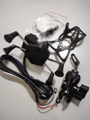 Vendo Suporte de Moto garra e carregador para celular