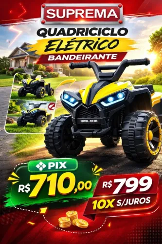 MOTO ELÉTRICA QUADRICICLO BANDEIRANTE 6V