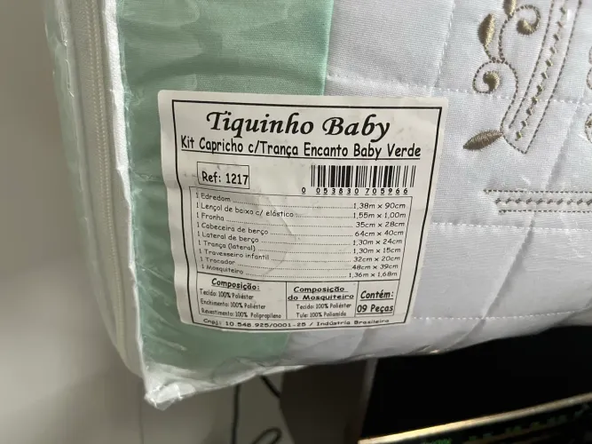 Kit de berço unissex sem uso