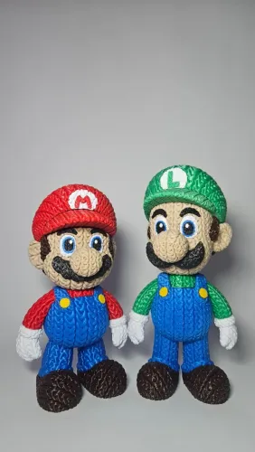 Mario e Luigi Estilo Crochê