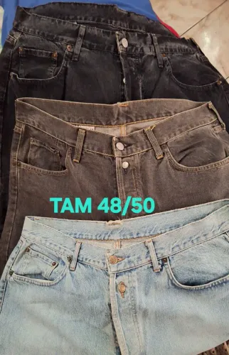 Calças Jeans masculina italianas plus size Tam 48/0