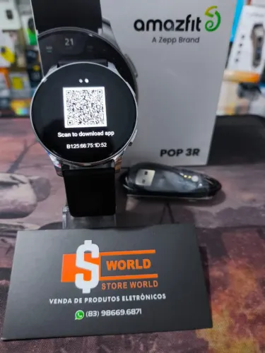 Relógio Inteligente Xiaomi Amazfit Pop 3R - Produto novo. Loja Store World 