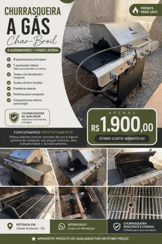 CHURRASQUEIRA A GÁS CHAR-BROIL - R$ 1.900