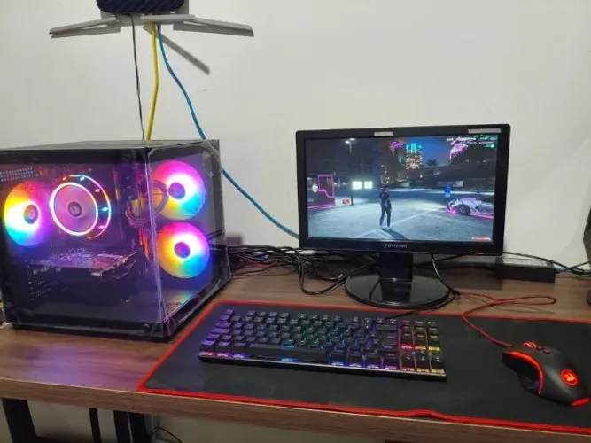 PC gamer Completo - i3 8* / 16gb ddr4 / RX550 4Gb Monitor 15Pol
