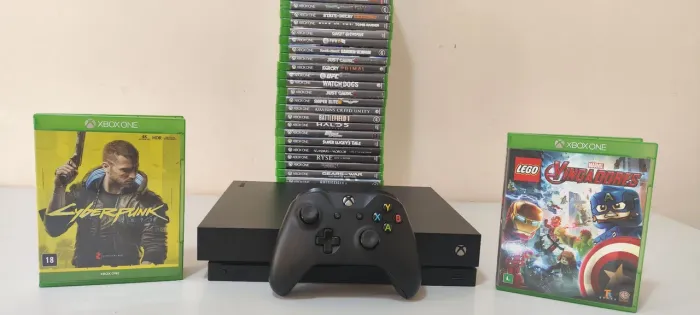 Xbox One X 1TB + 200 JOGOS Parcelo em até 18X